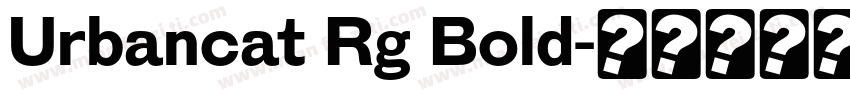 Urbancat Rg Bold字体转换